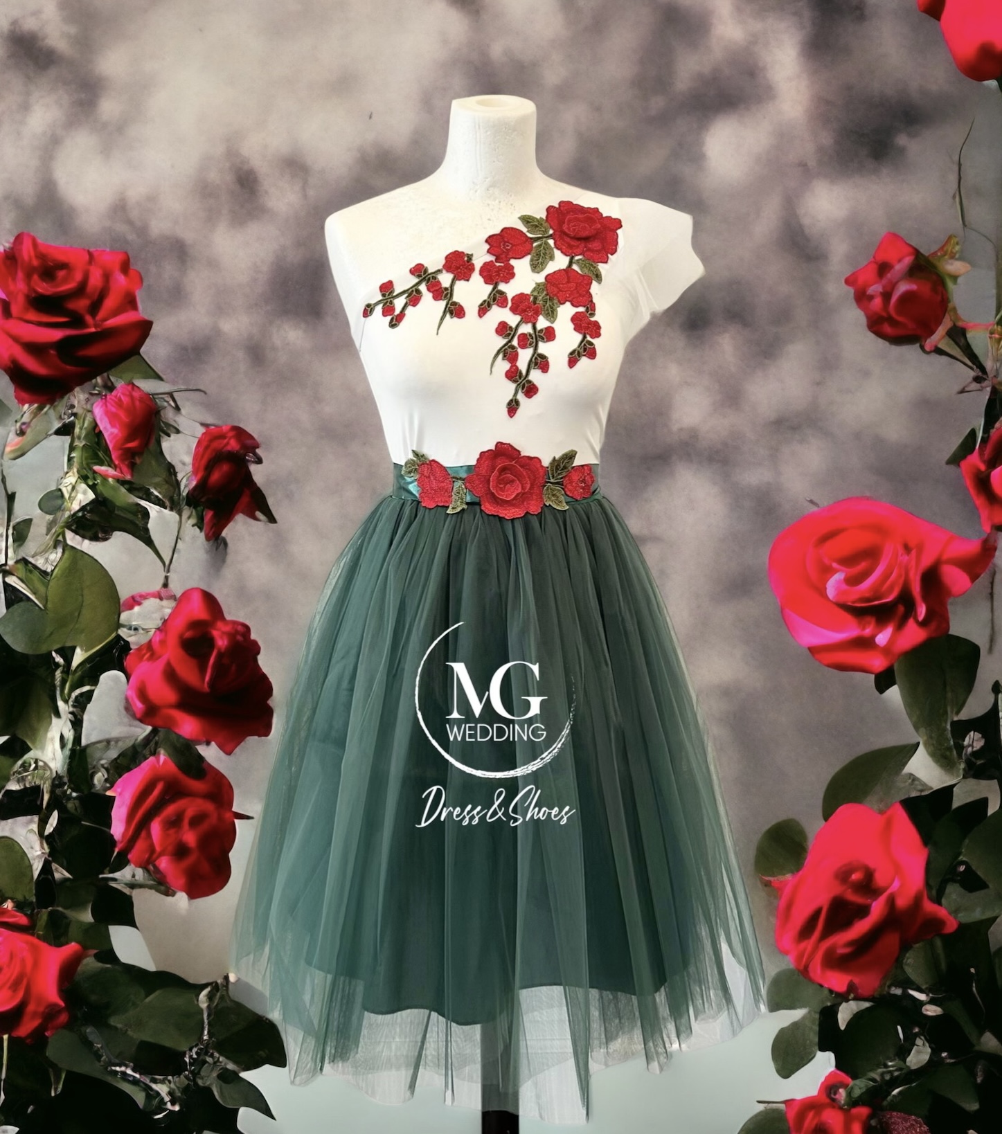 3 részes félvállas menyecskeruha szett - Image 2