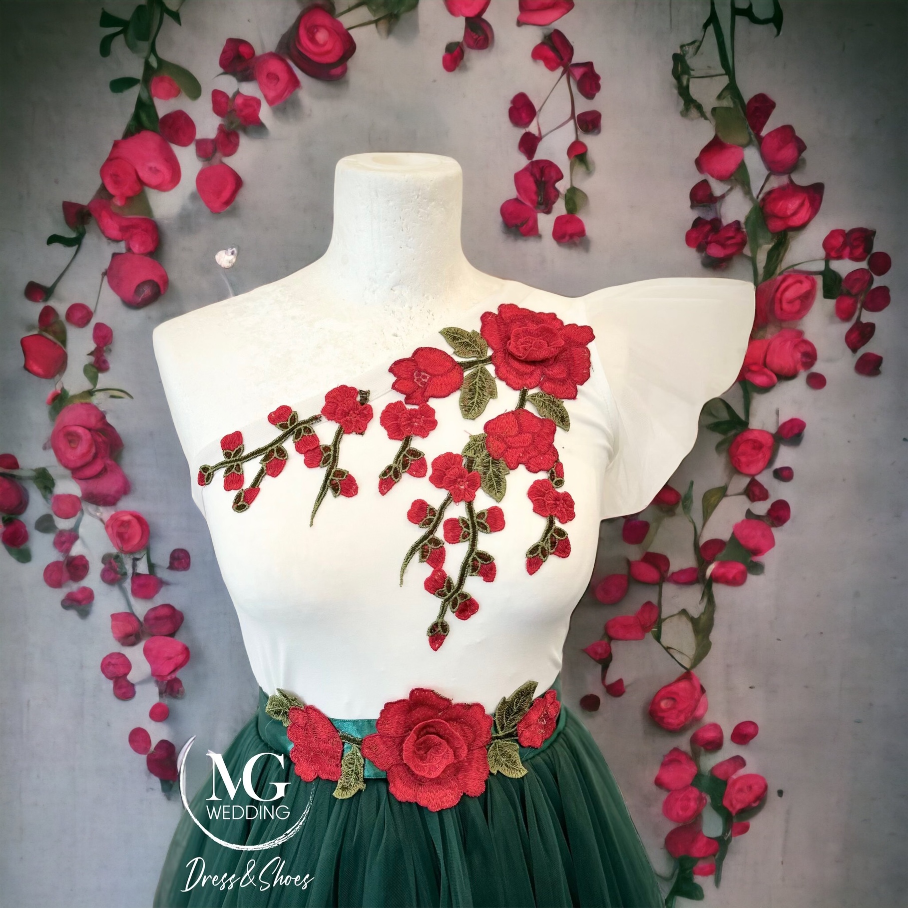 3 részes félvállas menyecskeruha szett - Image 3