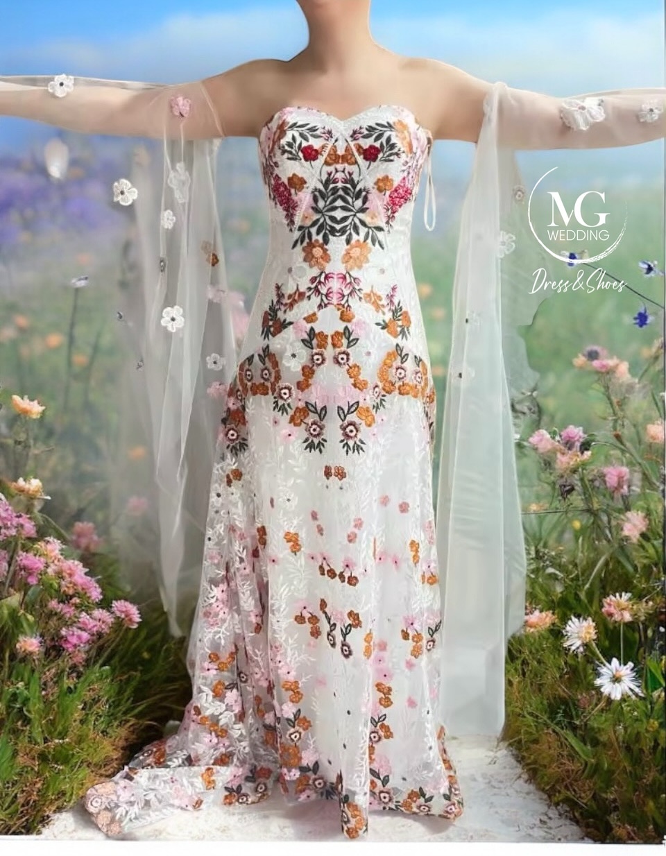 Zara Fél-Sellő Menyasszonyi Ruha