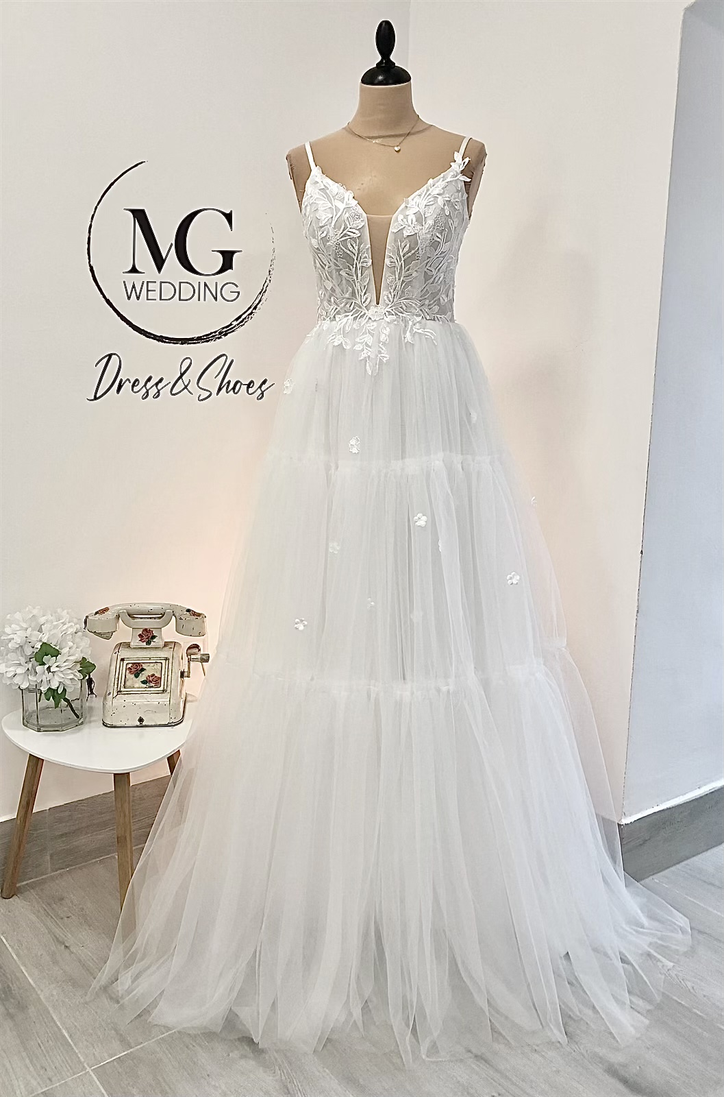 Doll, Boho Tüll Menyasszonyi Ruha - Image 3