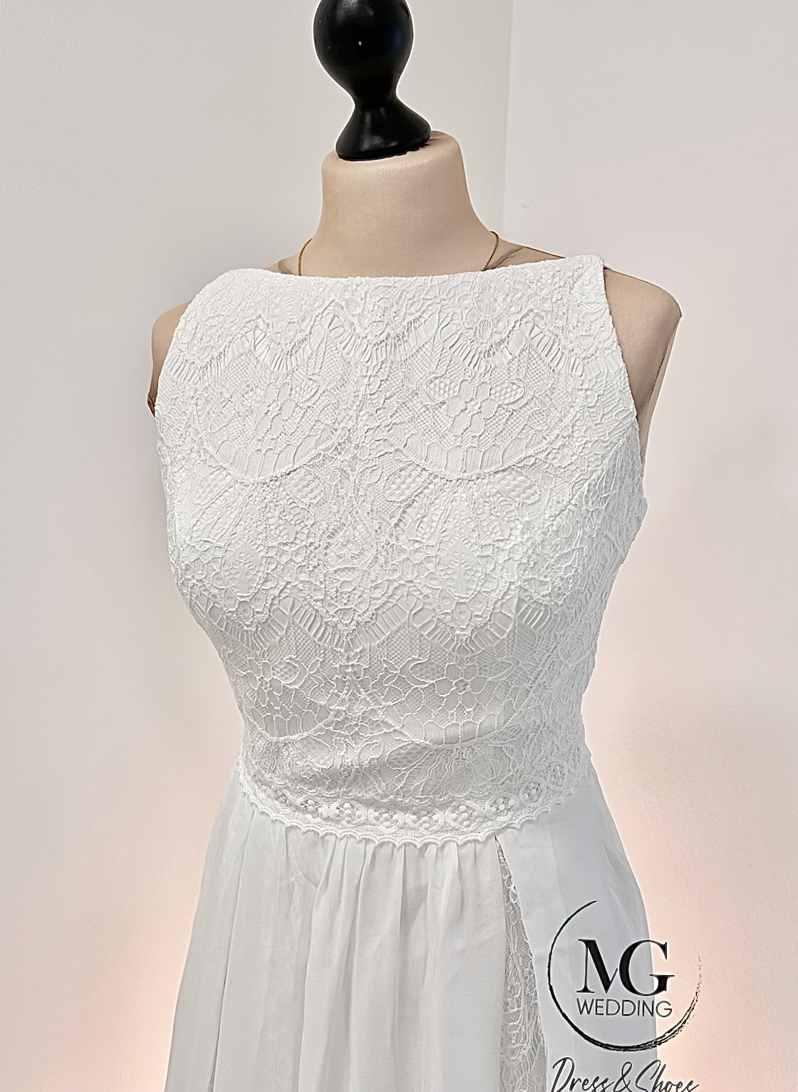 Héli. Bohoo stílusú Sifon Menyasszonyi Ruha - Image 5