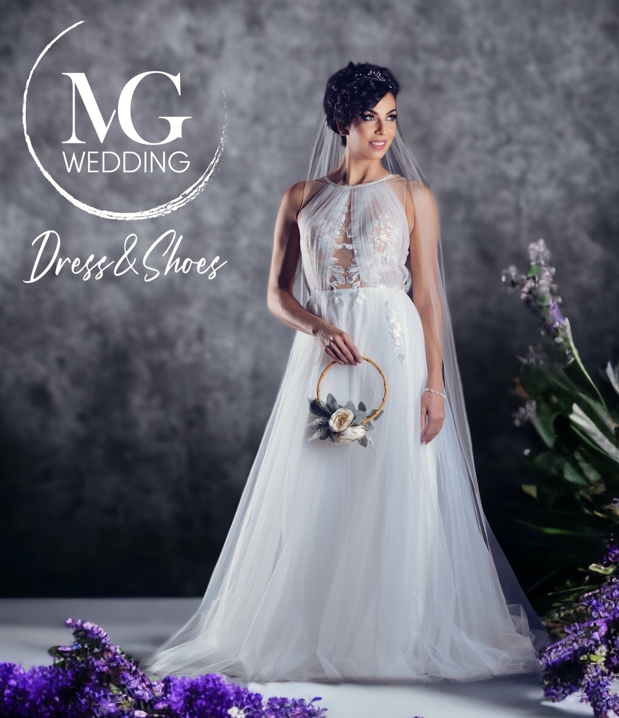 Heléna Halter Tüll menyasszonyi Ruha