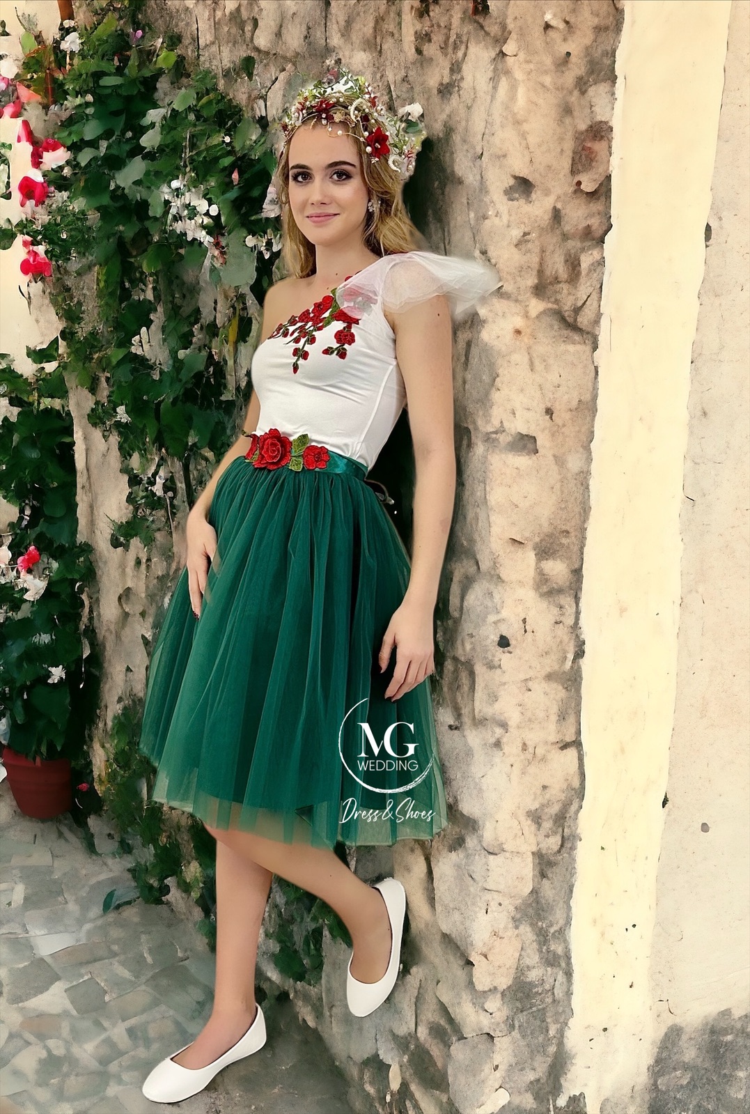 3 részes félvállas menyecskeruha szett - Image 6