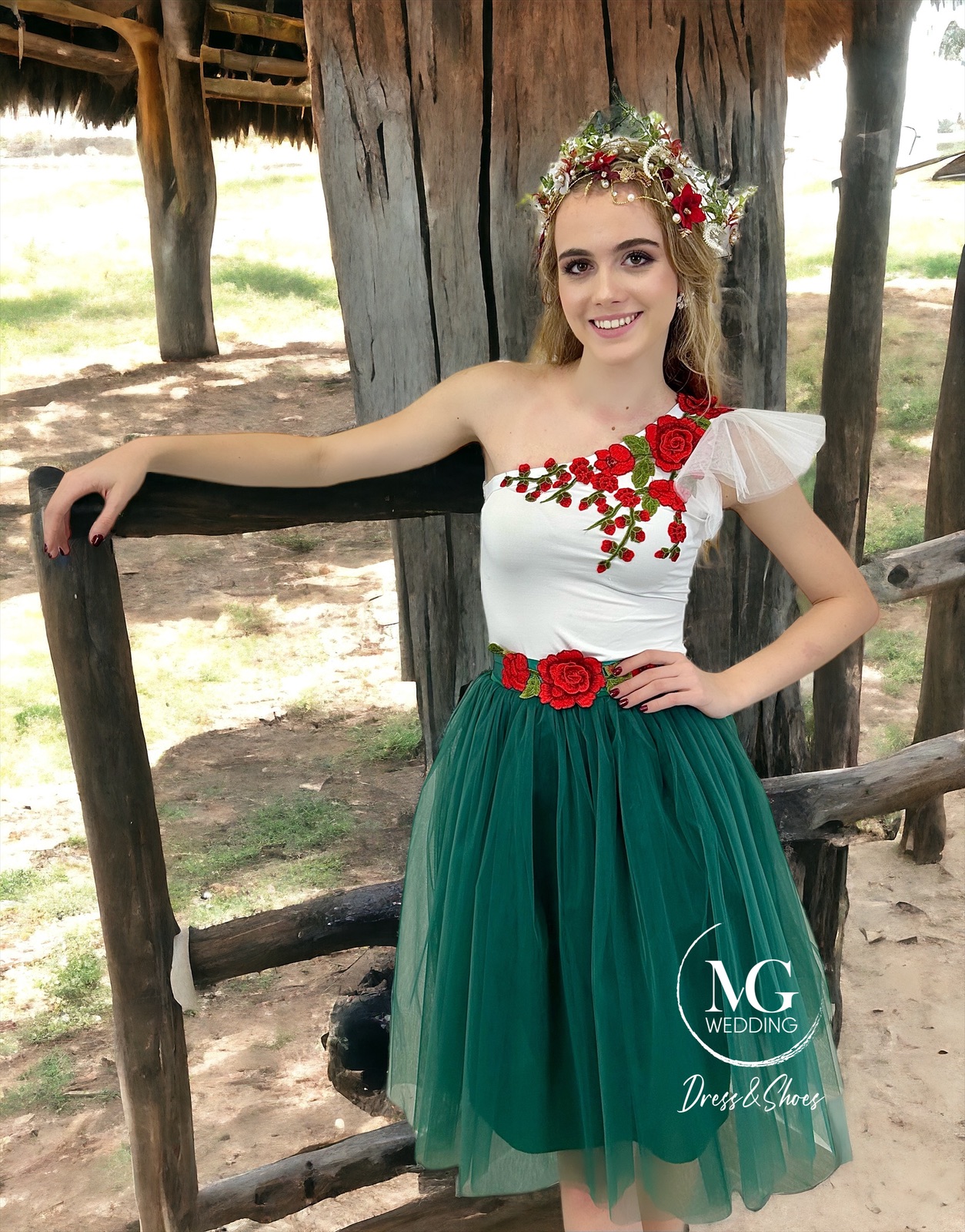 3 részes félvállas menyecskeruha szett - Image 7